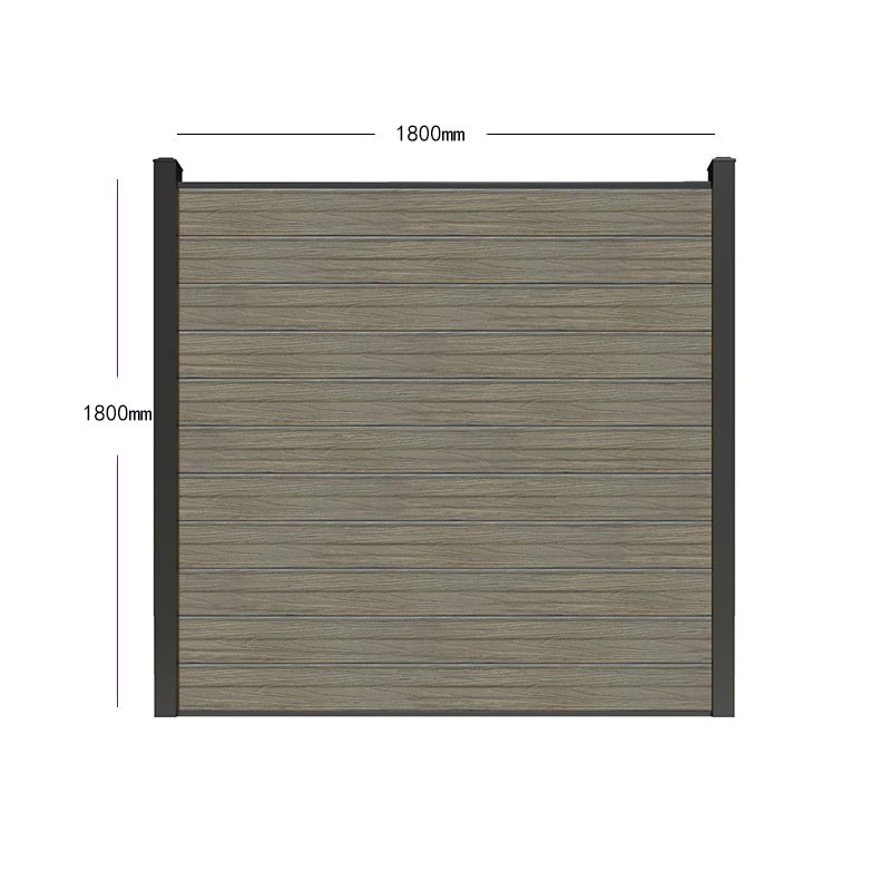Light LED Wall Fence Panel Outdoor WPC Fence with Decorative Panels Easy Installation WPC Privacy Fence