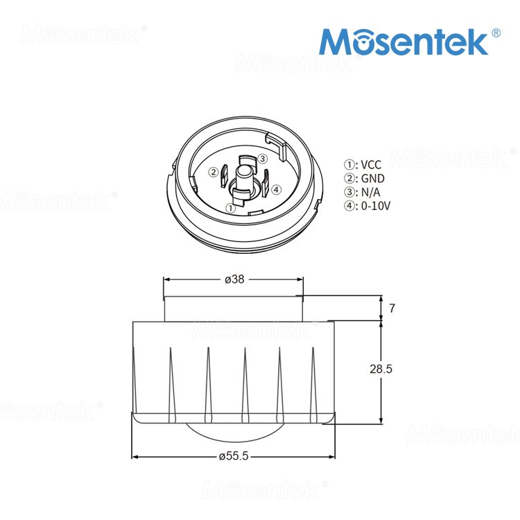small current 15mA input ZHAGA Book18 receptacle dimmable PIR motion sensor ZHAGA IP65 PIR dimming motion sensor
