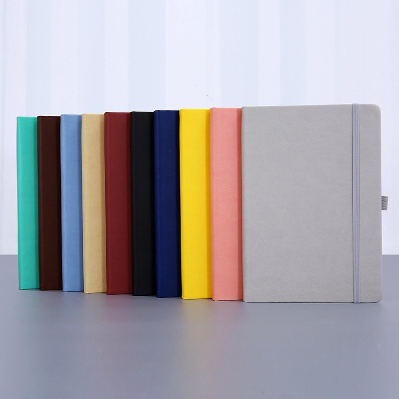 Custom A5 Planner Traveler's Journal Paper Notebook with 100 Inner Pages PU Leather Cover Printed Style Custom Logo