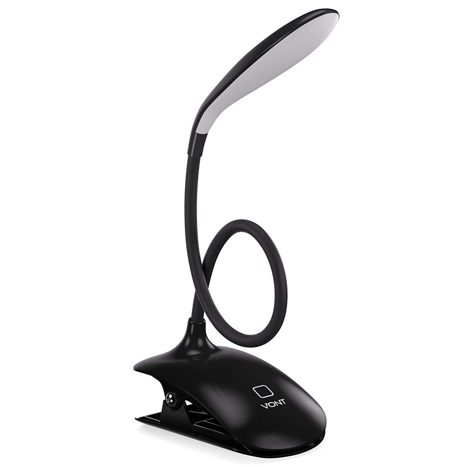 LED Clip On Reading Book Light 16 Eye Protection LEDs, Bed Light Clip on Light with 3 Brightness Level USB Rechargeable