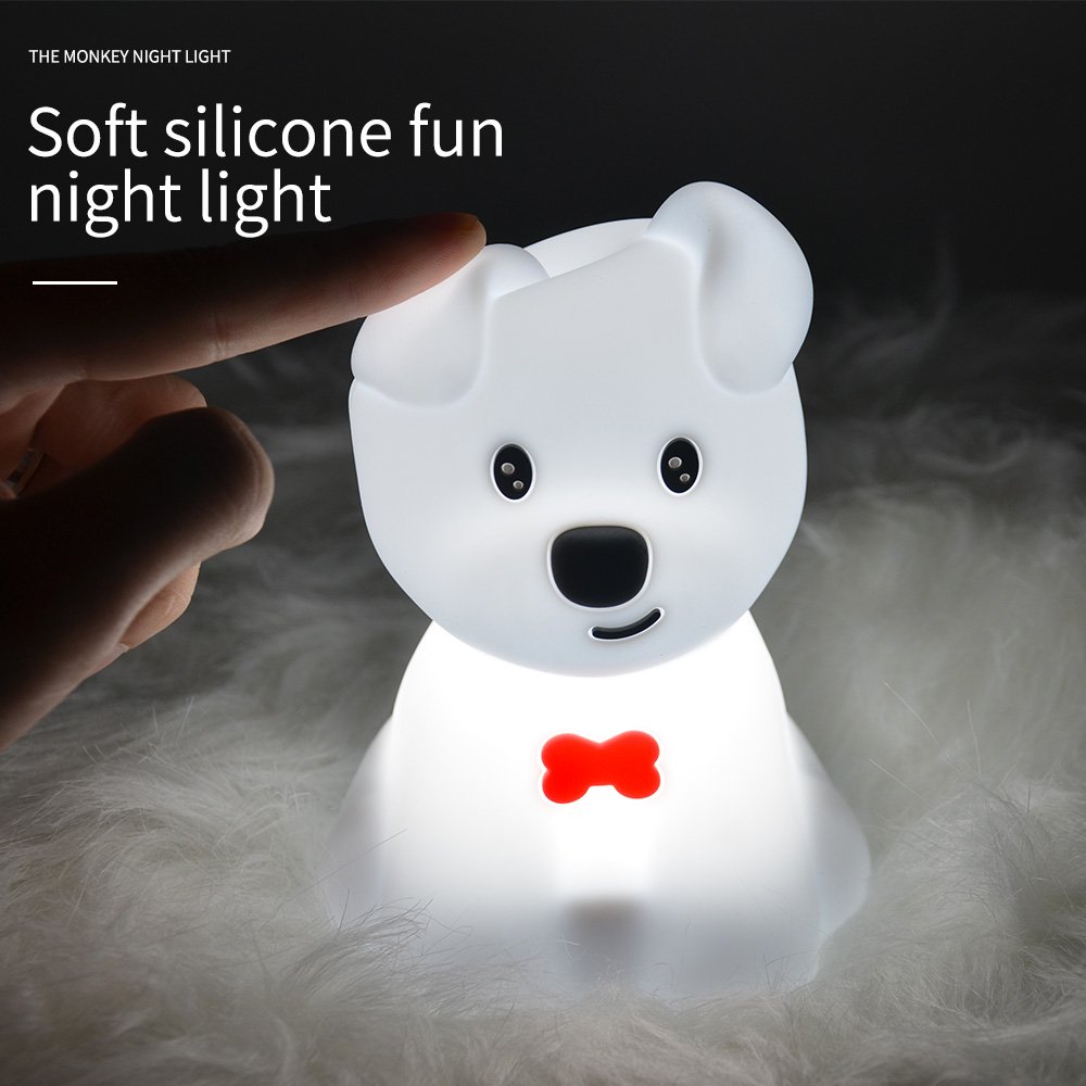 usb night light silicone dog small table lamp silicone led lights custom children's night light