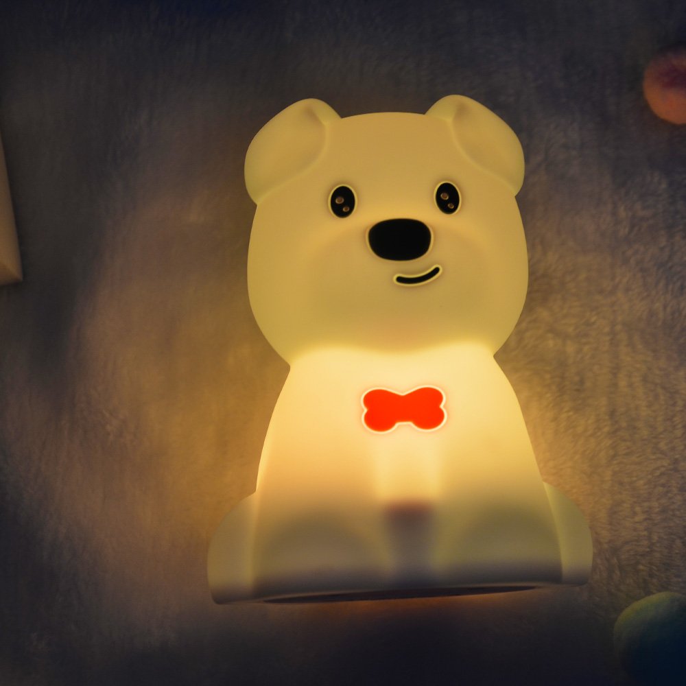 usb night light silicone dog small table lamp silicone led lights custom children's night light
