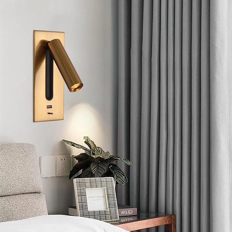 Modern Bedroom Living Room Indoor LED Wall Lamp USB Charging