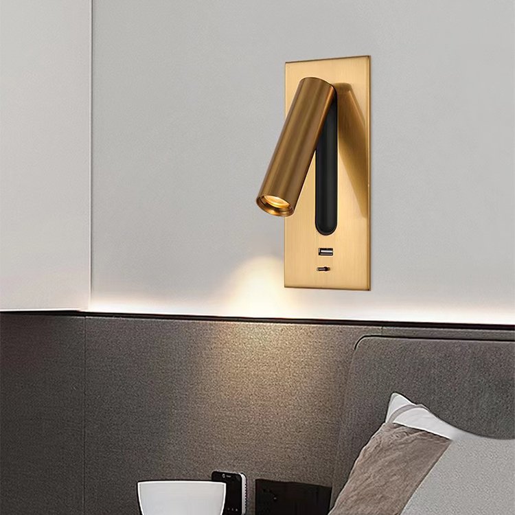 Modern Bedroom Living Room Indoor LED Wall Lamp USB Charging