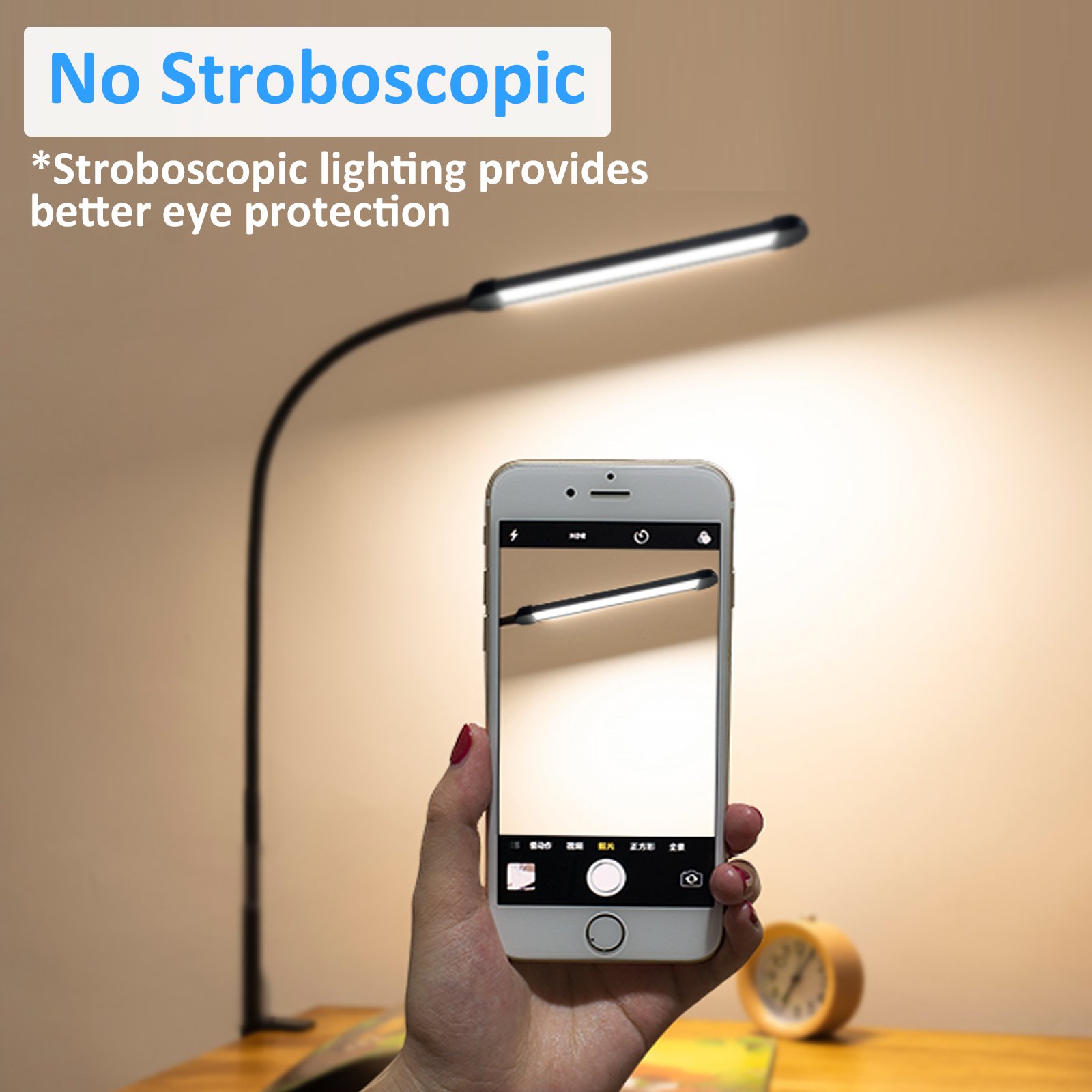 Modern bedroom daylight flexible multi function led desk light lampada with a easy clip night reading lamp light for book
