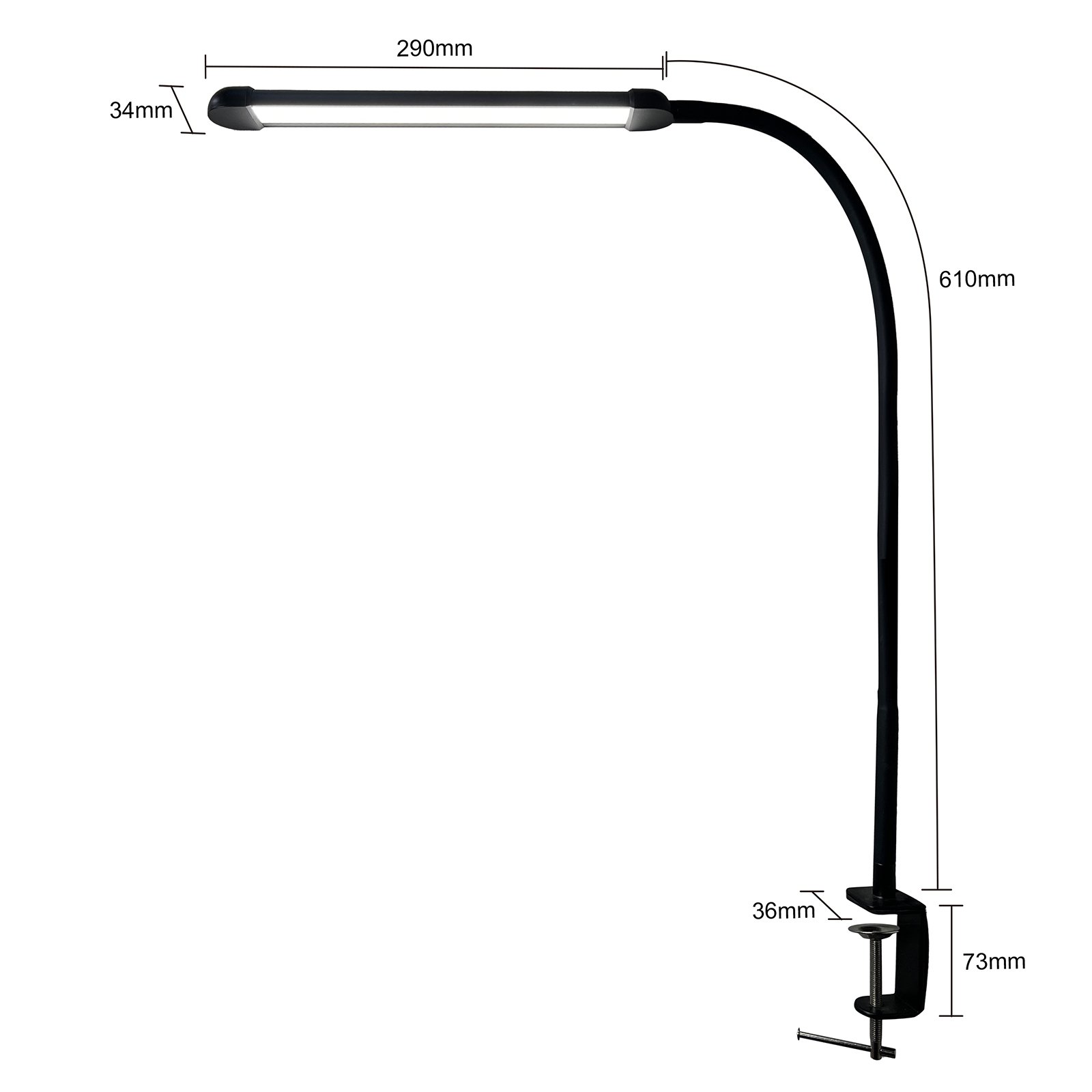 Modern bedroom daylight flexible multi function led desk light lampada with a easy clip night reading lamp light for book