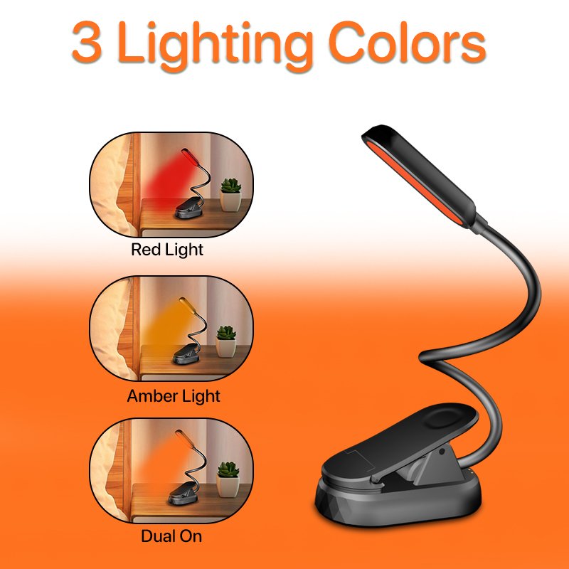 Portable Mini flexible USB Rechargeable Book Light LED book reading kids night light clip lamp for reading book in bed