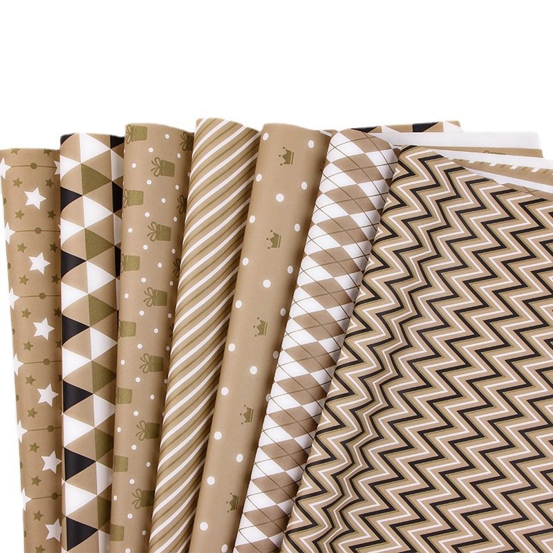 Gift wrapping paper Festival simple light luxury plaid stripes diy book paper gift paper wholesale 50*70CM