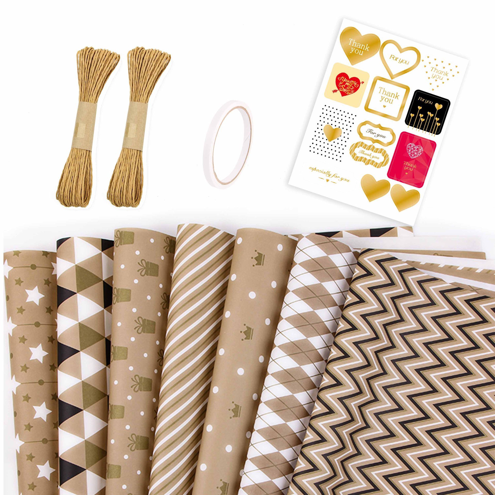 Gift wrapping paper Festival simple light luxury plaid stripes diy book paper gift paper wholesale 50*70CM