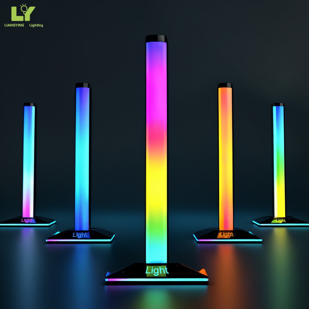 Adjustable Acrylic Book Stand Night Light Rgbic Desktop Atmosphere Rgb Lamp Phone Charger