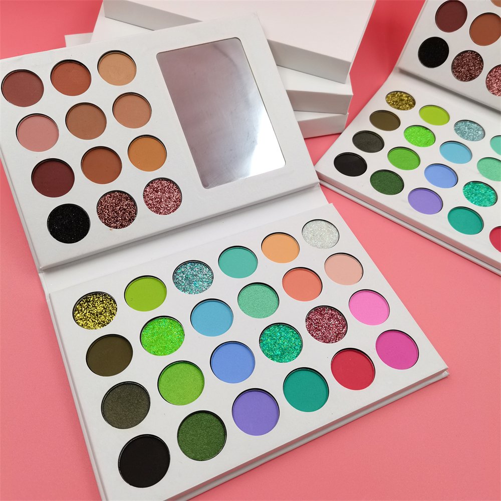 Wholesale 36colors Eyeshadow Palette Book Makeup Eye Shadow Palette Private Label Matte Shimmer Glitter Vegan Eyeshadow Palette