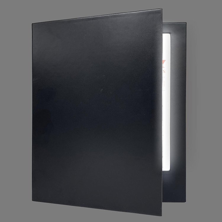 Custom Menu Folder Lighted Hotel Restaurant Fast Food Leather Menus LED Menu Covers