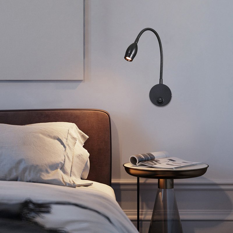 hotel bedside wall mounted lamp gooseneck reading light bedroom headboard reading light book light for reading in bed