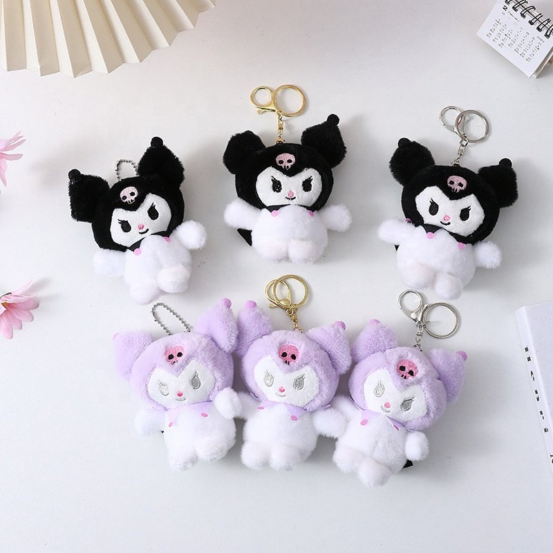 Cartoon Black Devil Kuromi Plush Toy Doll Book Bag Pendant Creative Doll Doll Key chain Gift