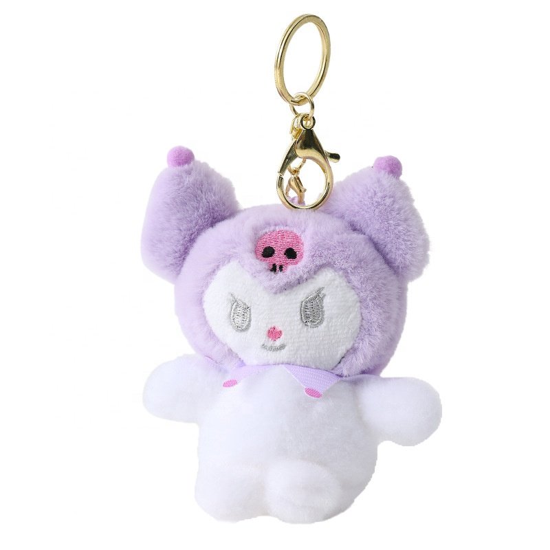 Cartoon Black Devil Kuromi Plush Toy Doll Book Bag Pendant Creative Doll Doll Key chain Gift