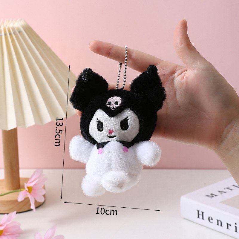 Cartoon Black Devil Kuromi Plush Toy Doll Book Bag Pendant Creative Doll Doll Key chain Gift