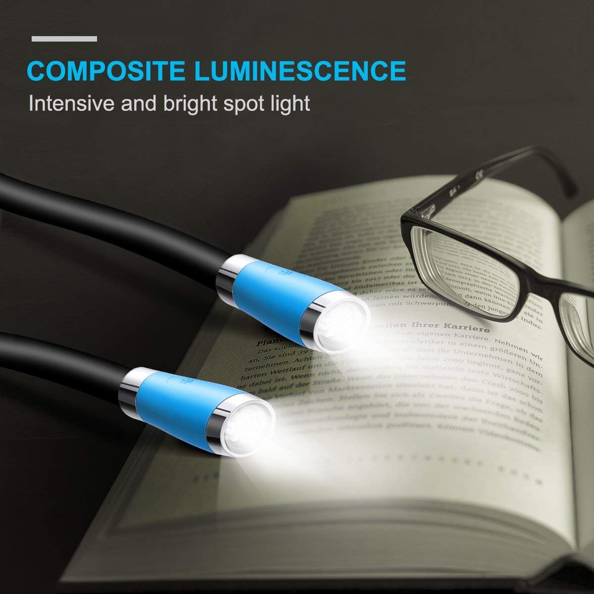 Manufacture Wholesale Custom Logo High Quality Neck Book Light USB Rechargeable Flexible Best Night Light for Reading