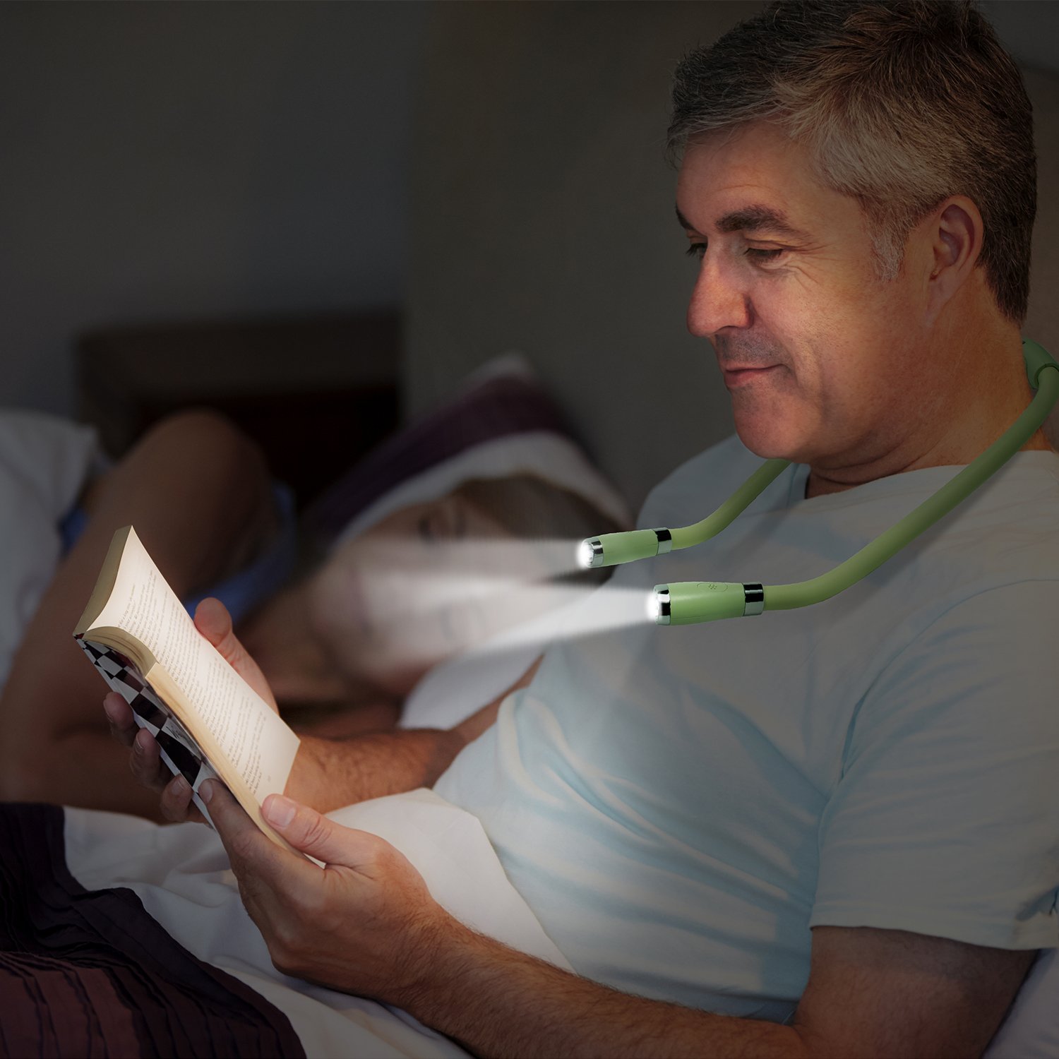 Manufacture Wholesale Custom Logo High Quality Neck Book Light USB Rechargeable Flexible Best Night Light for Reading