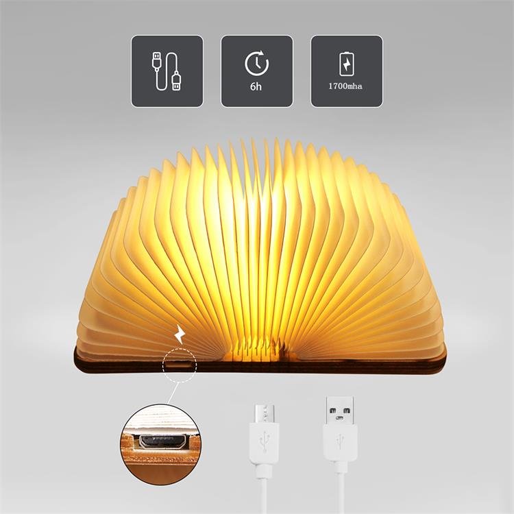 best selling novelties rechargeable lamp led folding book light