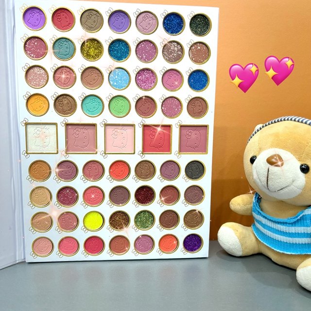 61 color hello kit High Quality Eye shadow Palette book glitter beauty Makeup vegan shadow Palette Glitter Powder cosmetics set