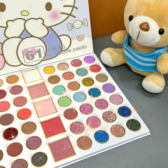 61 color hello kit High Quality Eye shadow Palette book glitter beauty Makeup vegan shadow Palette Glitter Powder cosmetics set
