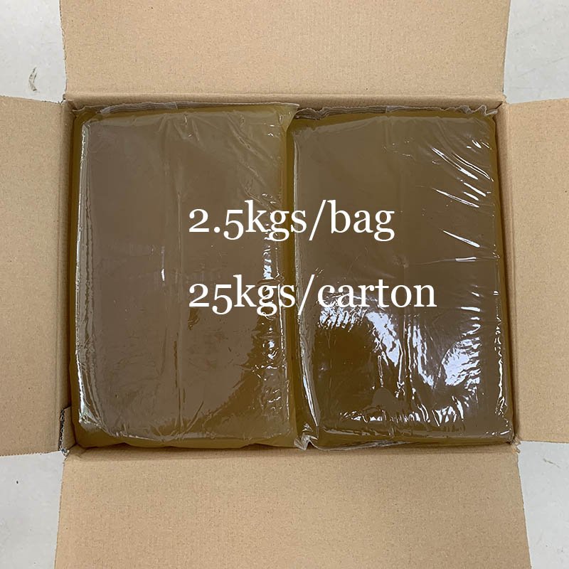 Quality Manufacturer Non-toxic Waterproof Wine Shoe Box Animal Protein Jelly Glue for Case Gluing Machine HF508