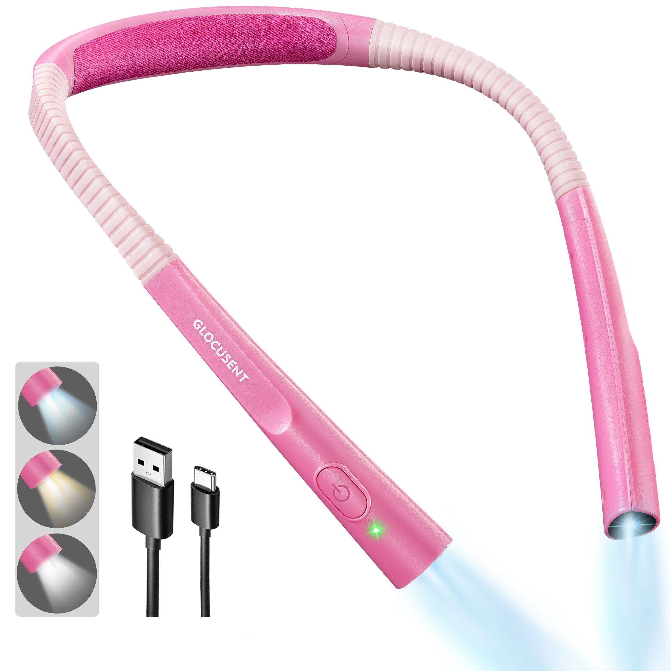 Brand wholesale upgraded version eye caring rechargeable book reading light wearable led neck reading light for repairing