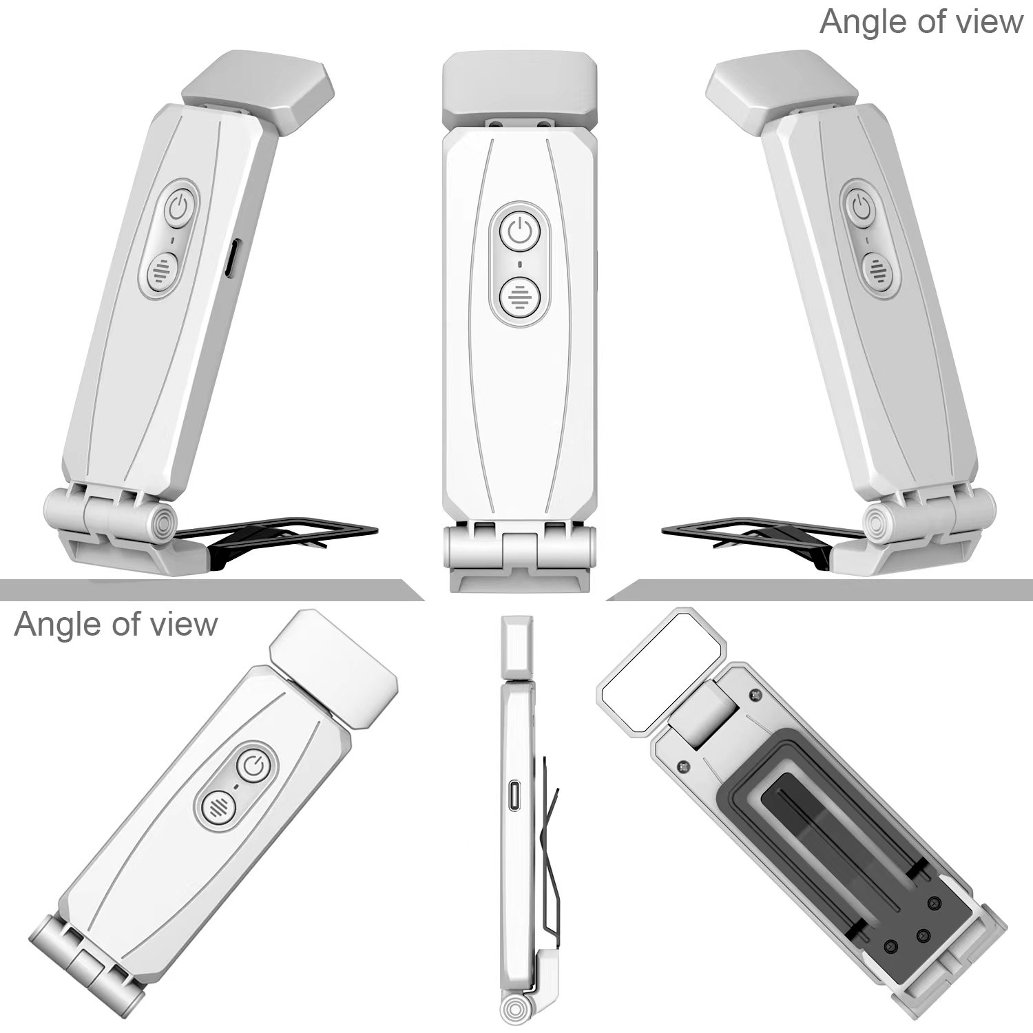 Eye-caring USB Rechargeable 5 Brightness Levels Mini Clip on Flexible LED Night Reading Book Light for Kids Bookmark lamp