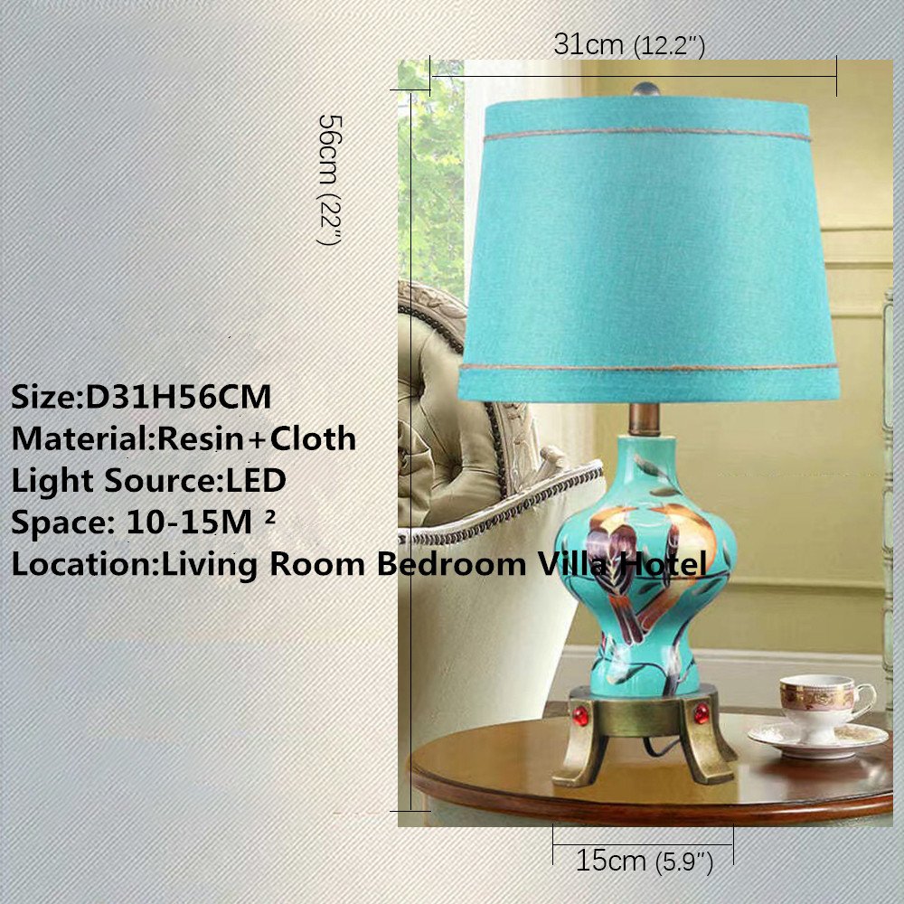 American Retro LED Table Lamp European Luxury Night lamps home decor Living Room Hotel Bedroom bedside lamp Desk Light