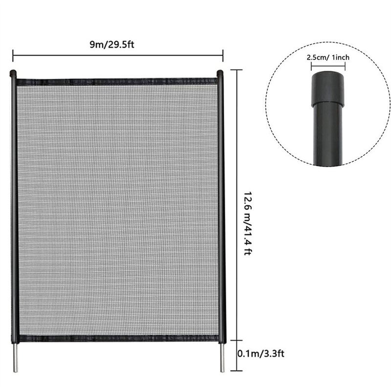 TAK Portable Swimming Child Removable Pool Fence Panel Mesh Folding Pool Fence