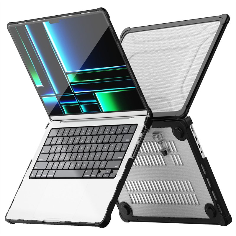 New Transparent Laptop Case Shockproof Hard TPU+PC Case for Mac Book Pro 14 2021 2023 Released A2442 M1 Pro M1 Max A2779