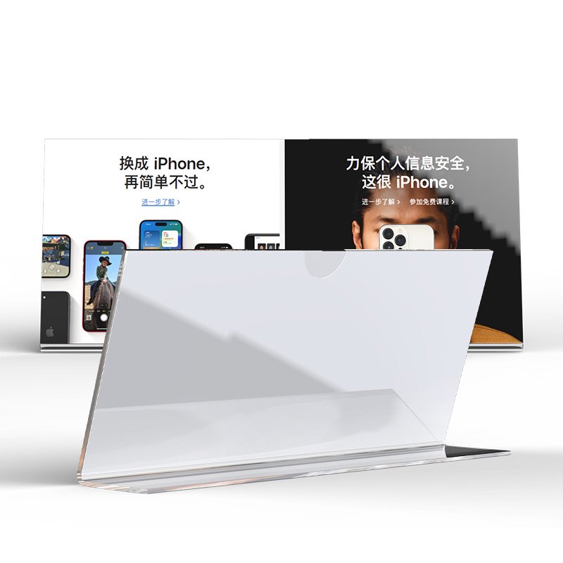Clear Acrylic Display Box With Best Quality A4 Acrylic Stand Holder Acrylic Sign Holder