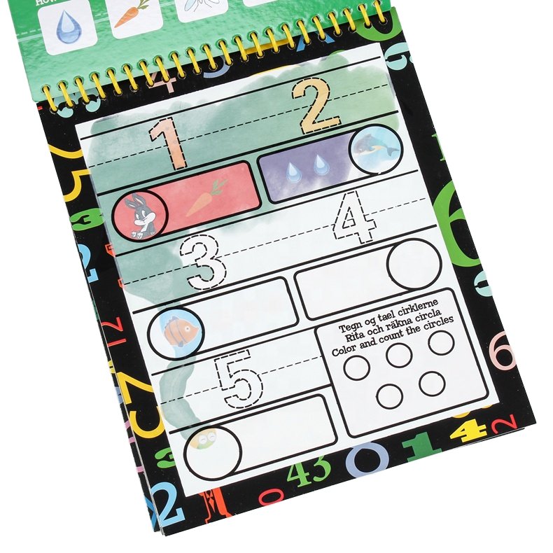 Custom Printed Paint Kids Book toys with Magical Floating Water Pens for Fun