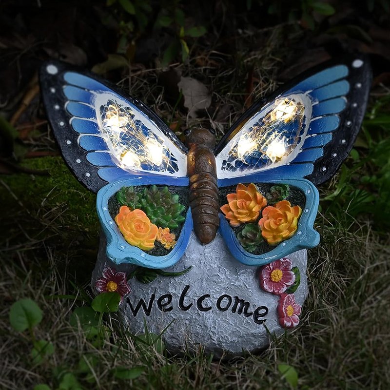 BSCI Factory Solar Frog Reading Book Figurine Light Resin Chair Statue Outdoor Table Decor