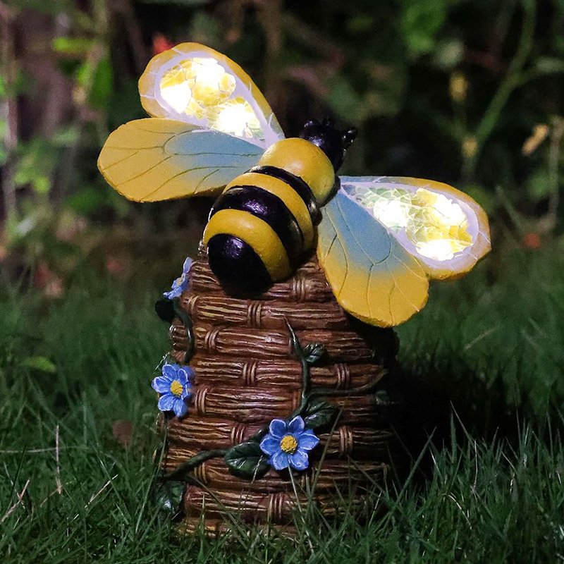 BSCI Factory Solar Frog Reading Book Figurine Light Resin Chair Statue Outdoor Table Decor