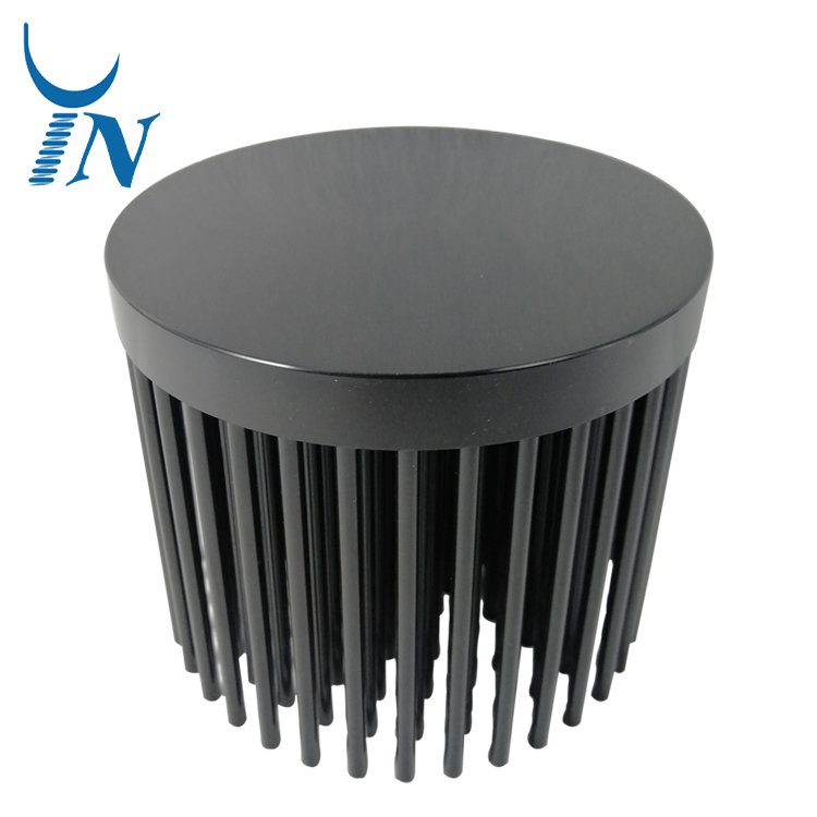 Aluminum Stamping Pin Fin Cold Forging Heat sink Anodizing Surface Treatment Cylindrical Cold Forged LED Light Heat Sink