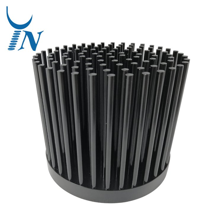 Aluminum Stamping Pin Fin Cold Forging Heat sink Anodizing Surface Treatment Cylindrical Cold Forged LED Light Heat Sink