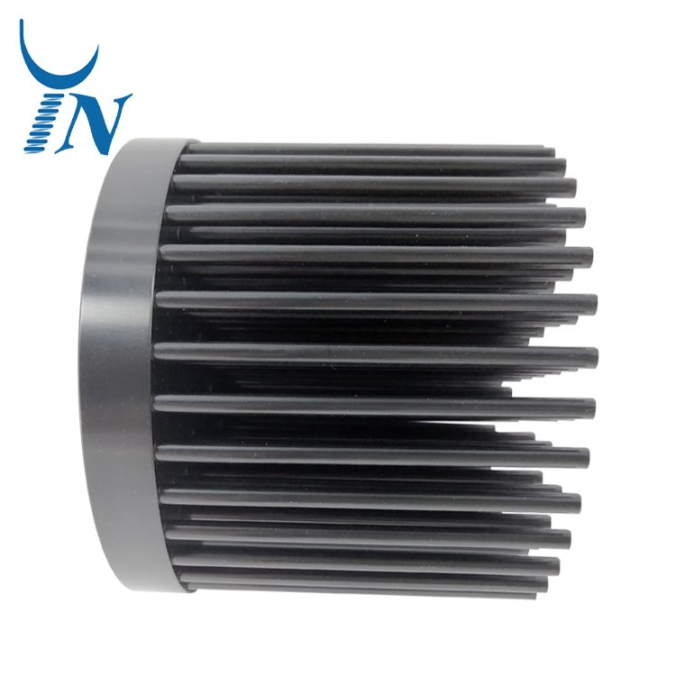 Aluminum Stamping Pin Fin Cold Forging Heat sink Anodizing Surface Treatment Cylindrical Cold Forged LED Light Heat Sink