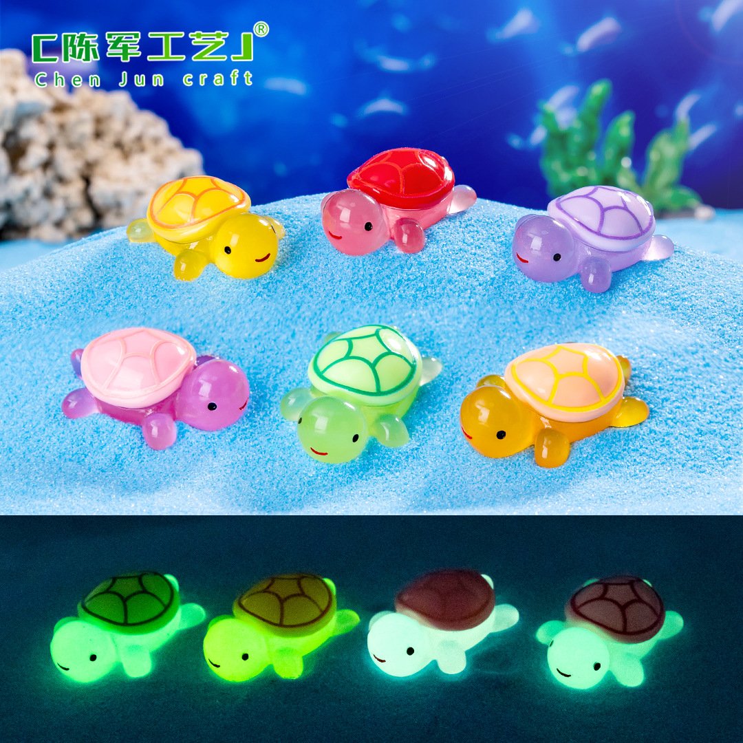 Cheapest New Animals Cabochons Resin Charms Cute diy luminous Cartoon Flat backs Noctilucence Tortoise Crafts Accessories