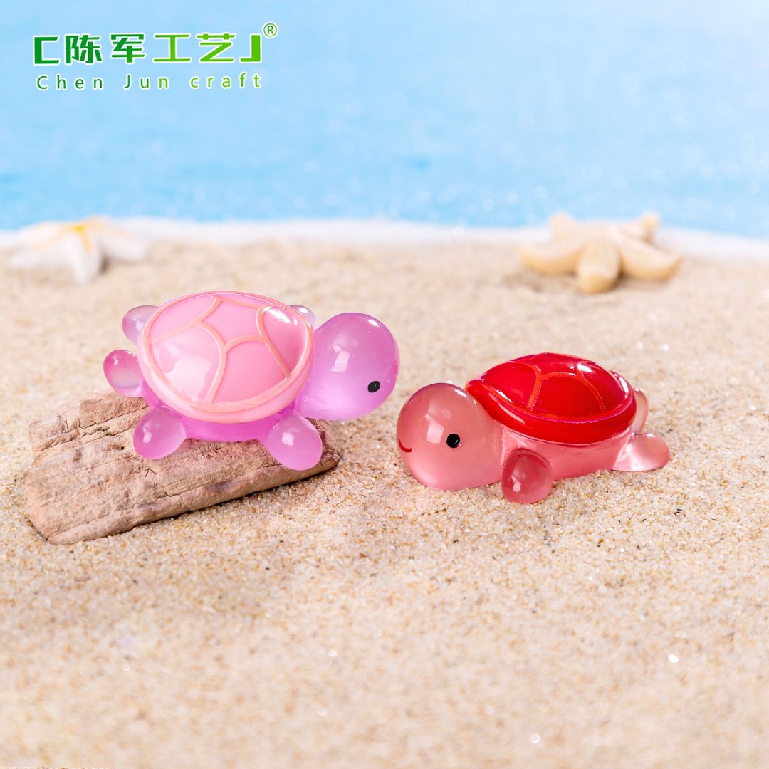 Cheapest New Animals Cabochons Resin Charms Cute diy luminous Cartoon Flat backs Noctilucence Tortoise Crafts Accessories