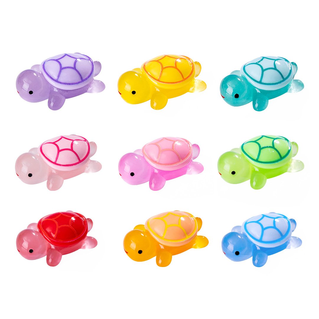 Cheapest New Animals Cabochons Resin Charms Cute diy luminous Cartoon Flat backs Noctilucence Tortoise Crafts Accessories