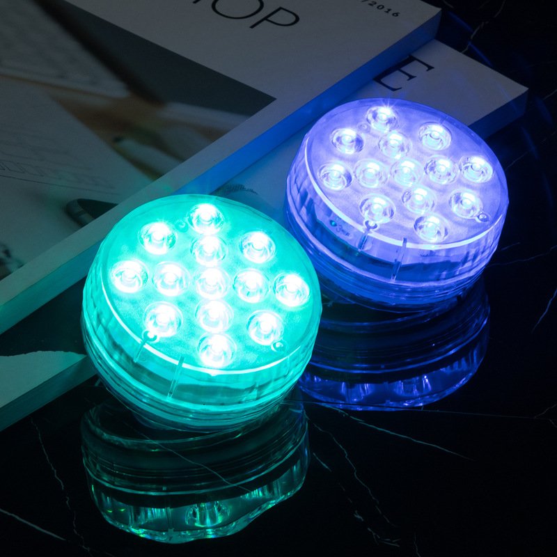 24-key remote control LED knob underwater light Aquarium fish tank underwater decoration candle light colorful plum dive light