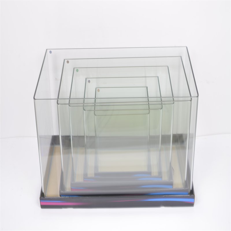 Custom float and ultra white glass curved & square large fish tank aquarium 4 in 1