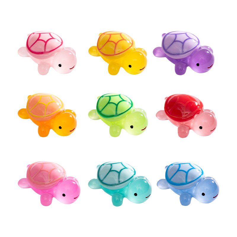 T1164 Micro landscape cartoon cute night light big turtle DIY decoration accessories aquarium fish tank small ornaments
