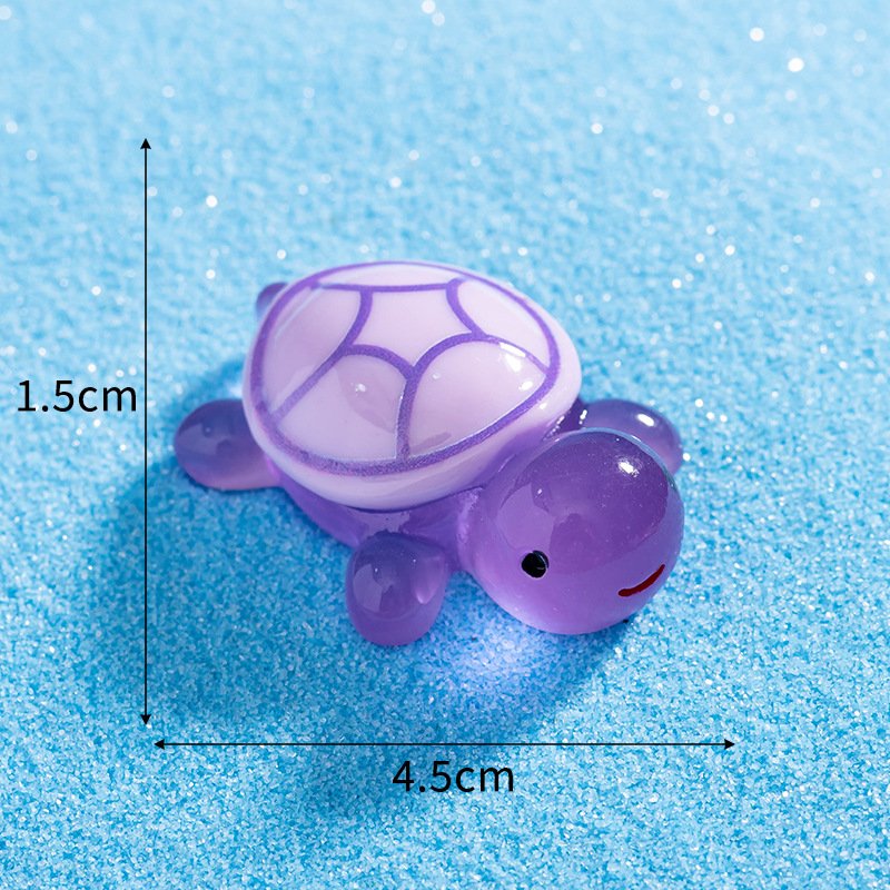 T1164 Micro landscape cartoon cute night light big turtle DIY decoration accessories aquarium fish tank small ornaments