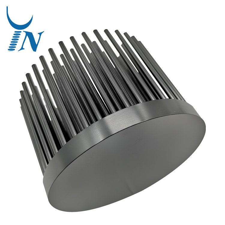 Custom Aluminum Cold Forging Heat sink Stamping Process Cold Forged LED Light Heat Sink with Anodizing OEM