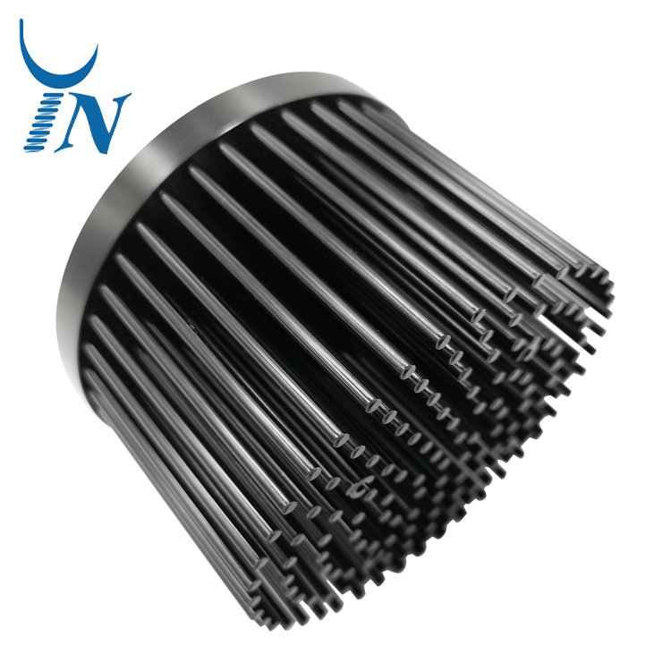 Custom Aluminum Cold Forging Heat sink Stamping Process Cold Forged LED Light Heat Sink with Anodizing OEM