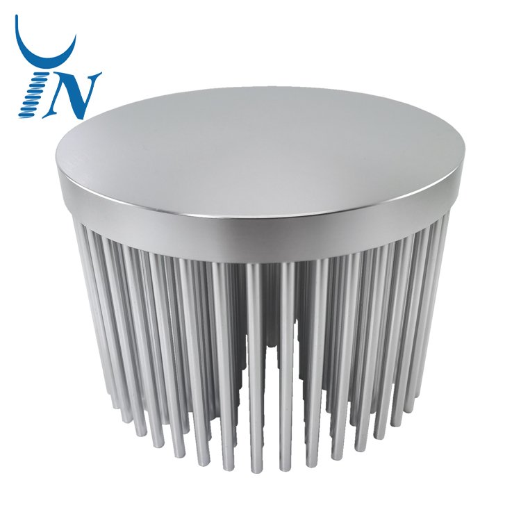 Custom Aluminum Cold Forging Heat sink Stamping Process Cold Forged LED Light Heat Sink with Anodizing OEM