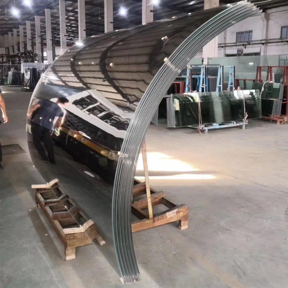 Top Quality Curved Bend Tempered Toughened Glass For Building Dome Skylight Roof Canopy Awning Ceiling