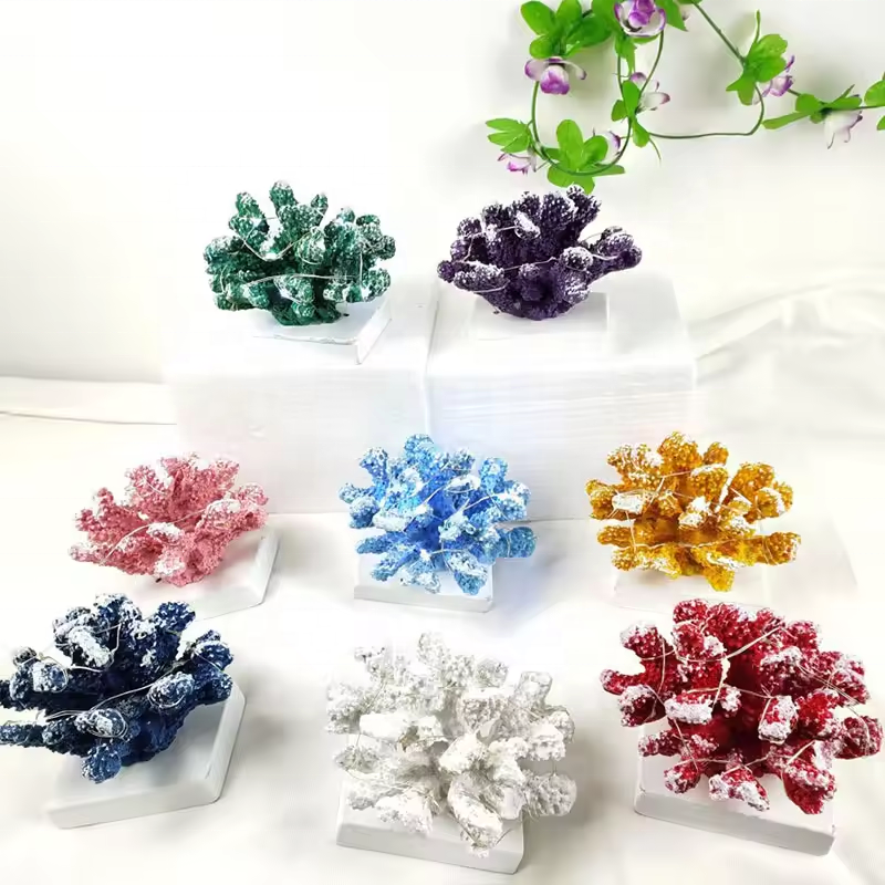 Resin Aquarium Coral With LED Light Coral Ornament Crafts For Other Home Decoration